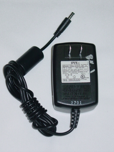 NEW DVE DSA-0151F-06 AC Adapter 6V 2.5A DSA0151F06